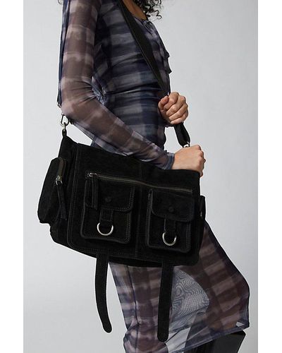 Urban Outfitters Ecote Jackson Pocket Messenger Bag - Black