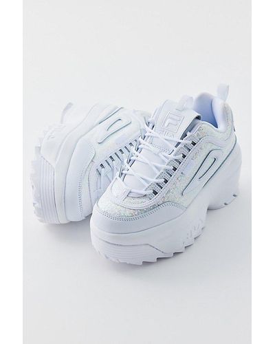 Fila Disruptor 2 Glitter Wedge Sneaker - Blue