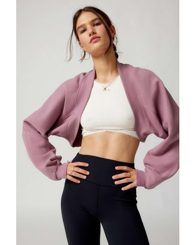 Out From Under Gigi Shrug Cardigan In Mauve,at Urban Outfitters - Purple