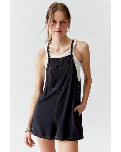 Urban Outfitters Uo Greta Overall Romper - Blue