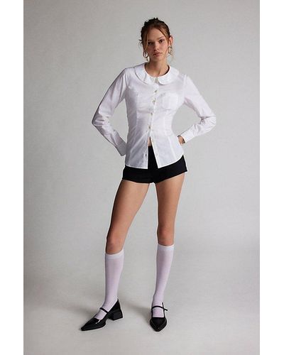 Semi-Peter Pan Collar Top