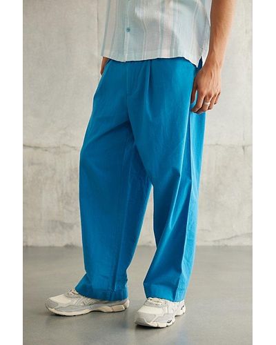 Standard Cloth Jason Summer Pleated Trouser Pant - Blue