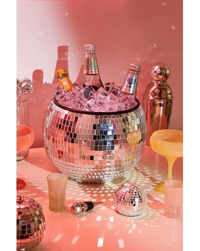 Urban Outfitters Disco Ball Ice Bucket - Pink