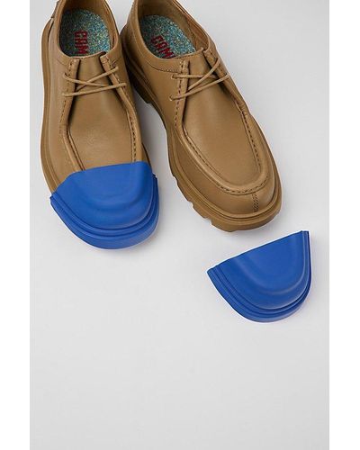 Camper Junction Leather Moc-Toe Shoes - Blue