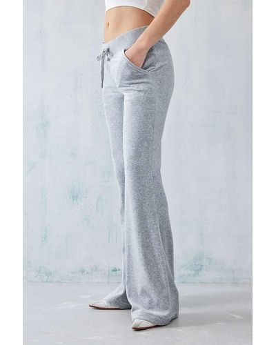 Juicy Couture Grey Marl Lotus Low-rise Flare Track Trousers