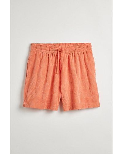 Urban Outfitters Uo Hibiscus Volley Short - Orange