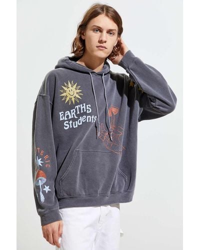 Urban Outfitters Earth Students Overdyed Hoodie Sweatshirt - Multicolour