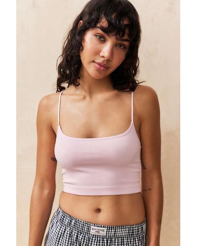 Out From Under Frankie Seamless Stretch Ribbed Cami - Pink