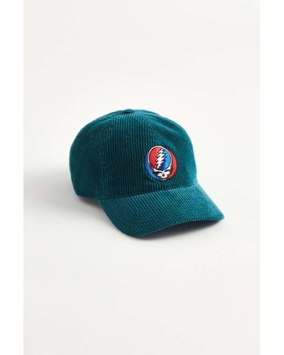 Urban Outfitters Grateful Dead Steal Your Face Corduroy Hat - Green