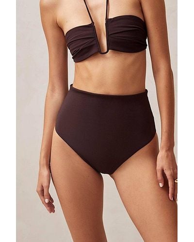 Alohas Costa High-Waisted Bikini Bottom - Black