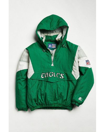 Urban Outfitters Vintage Starter Philadelphia Eagles Anorak Jacket - Green