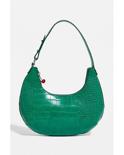 Urban Outfitters Uo Birdie Curved Shoulder Bag - Green