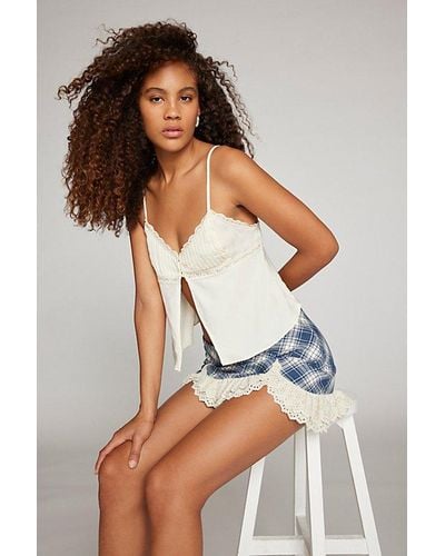 Kimchi Blue Kimchi Margrette Lace-Inset Flyaway Cami - White