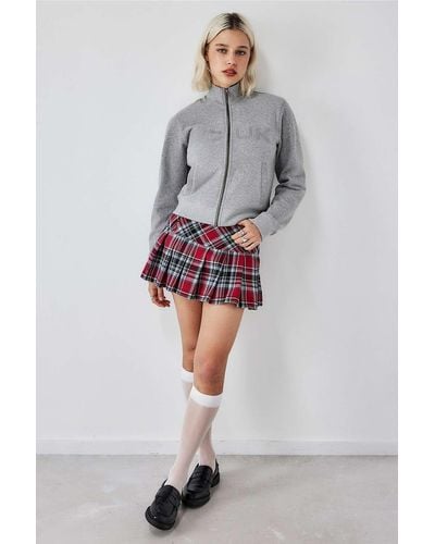 French Connection Uo Exclusive Grey Zip-up Track Jacket