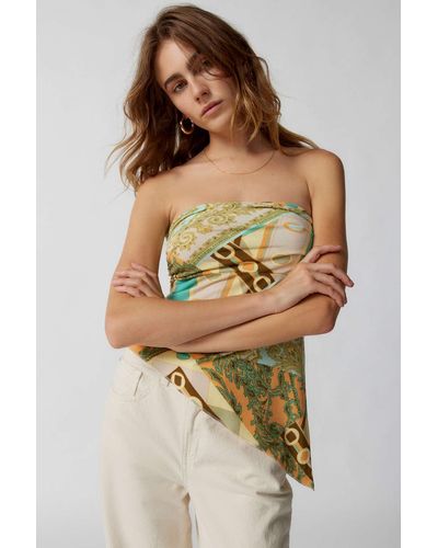 Urban Outfitters Uo Y2k Asymmetrical Tube Top - Multicolor