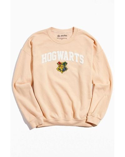 Urban Outfitters Harry Potter Hogwarts Crew Neck Collegiate Sweatshirt - Yellow