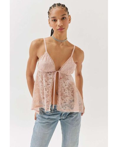 Urban Outfitters Uo - spitzen-camisole fly-away" im babydoll-style - Blau