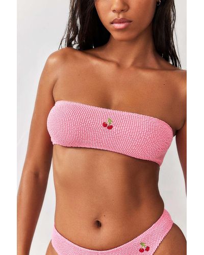 Urban Outfitters Uo Seamless Bandeau Bikini Top - Pink