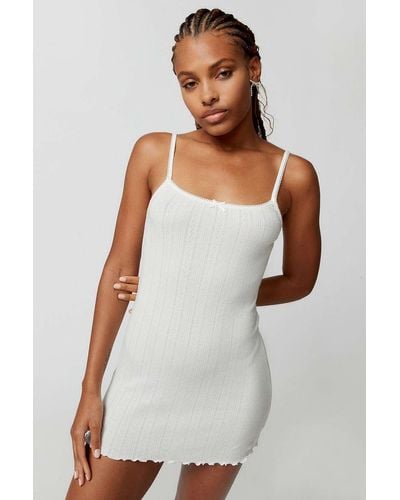Out From Under Dede Pointelle Mini Dress - White