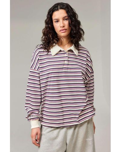 Lioness Porcelain Rugby Jersey Sweatshirt Xs At Urban Outfitters - Multicolour