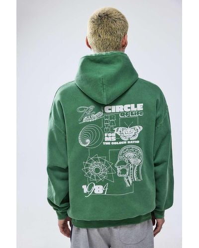 Urban Outfitters Uo Green Circle Of Life Hoodie