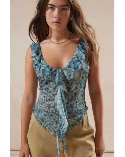 Kimchi Blue Lexi Ruffle Blouse - Blue