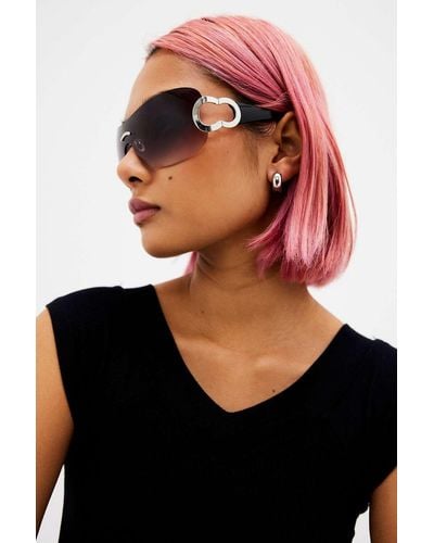 Urban Outfitters Uo Gabriella Shield Sunglasses - Black