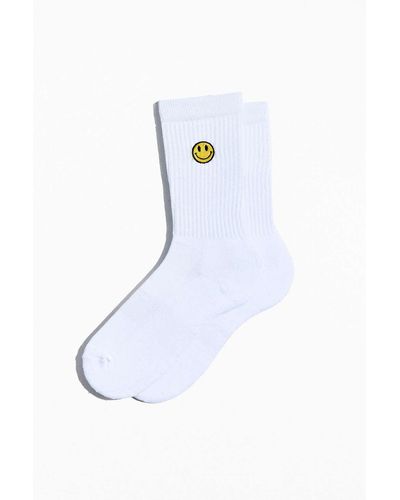 Urban Outfitters Smile Face Sport Crew Sock - Multicolor