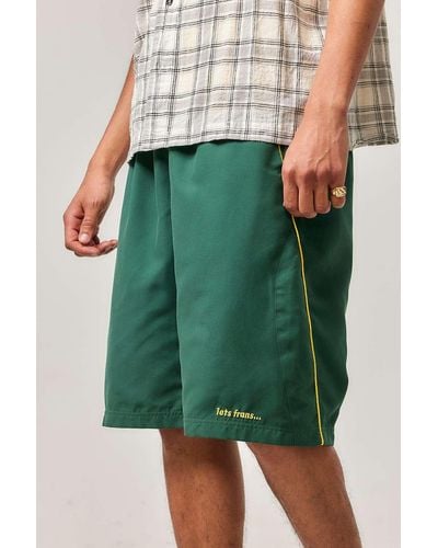 iets frans... Green Longline Microfibre Shorts
