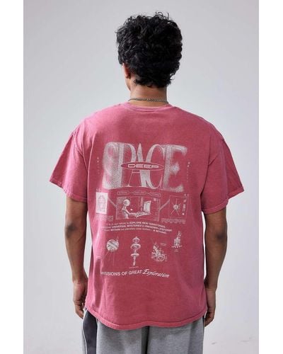 Urban Outfitters Uo Red Deep Space T-shirt