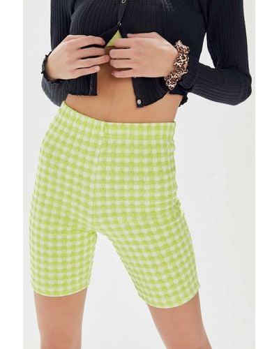 Urban Outfitters Uo Kimmy Gingham High-rise Bike Short - Multicolor