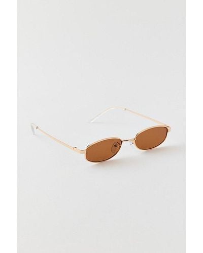 Urban Outfitters Uo Essential Metal Rectangle Sunglasses - Metallic