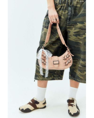 Urban Outfitters Uo Buckle Biker Bag - Pink