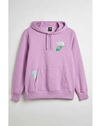 The North Face Uo Exclusive Outdoors Together Hoodie Sweatshirt - Pink