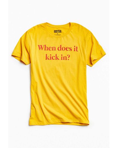 Urban Outfitters When Does It Kick In Tee - Metallic