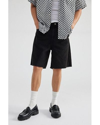 Urban Outfitters Uo Skater Corduroy Short - Black