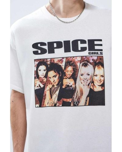 Urban Outfitters Uo White Spice Girls T-shirt - Grey