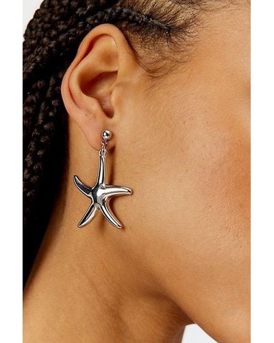 Urban Outfitters Starfish Drop Earring - Brown