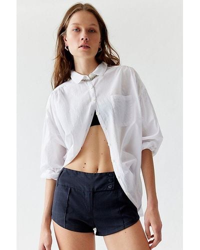 Urban Renewal Remade Y2K Low-Rise Suit Micro Short - White