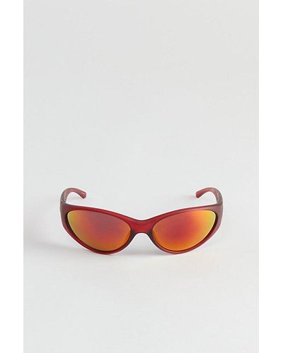 Crap Eyewear Warp Zone Wraparound Sunglasses - Red