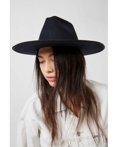 Urban Outfitters Bree Felt Panama Hat - Black