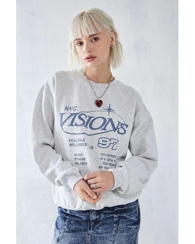 Urban Outfitters Uo - sweatshirt "nyc visions" in meliertem - Grau