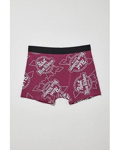 Urban Outfitters Pabst Ribbon Logo Boxer Brief - Pink