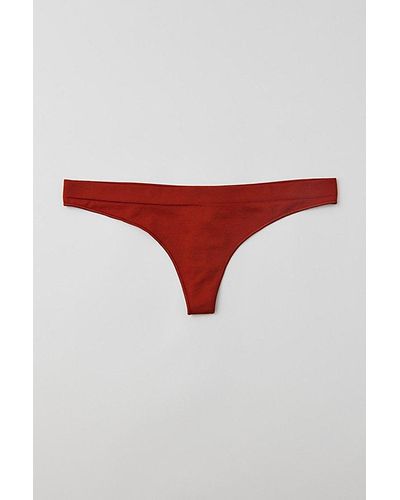 Out From Under Minimal Seamless Thong - Red