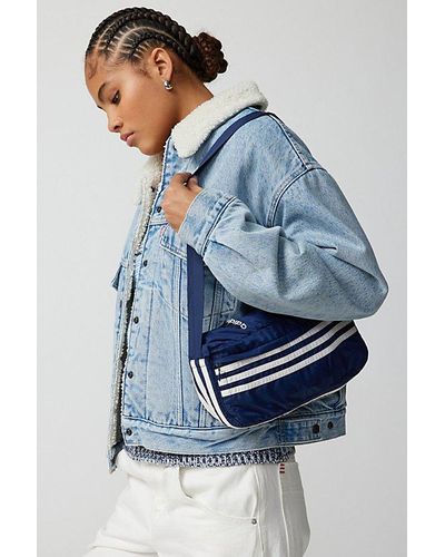 Urban Renewal Remade Sporty Branded Shoulder Bag - Blue