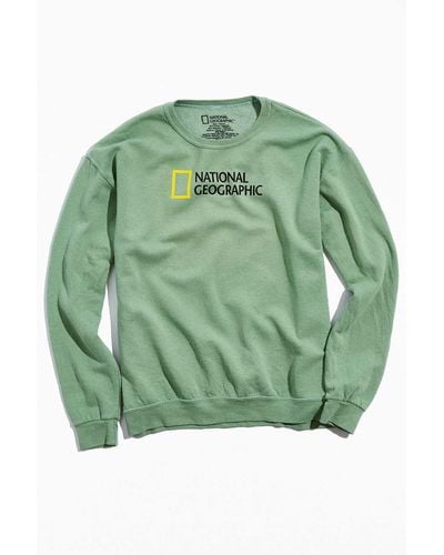 Urban Outfitters National Geographic Crew Neck Sweatshirt - Green
