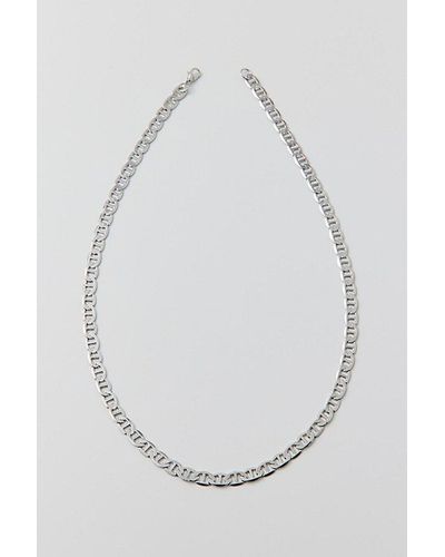Urban Outfitters Flat Mariner Chain Stainless Steel Necklace - White