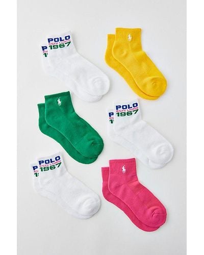 Polo Ralph Lauren 1967 Quarter Crew Sock 6-Pack - Multicolor
