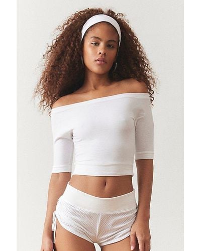 Out From Under Bateau Cropped Layering Top - White