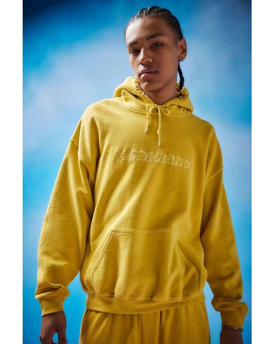 iets frans... Yellow Big Embroidered Hoodie